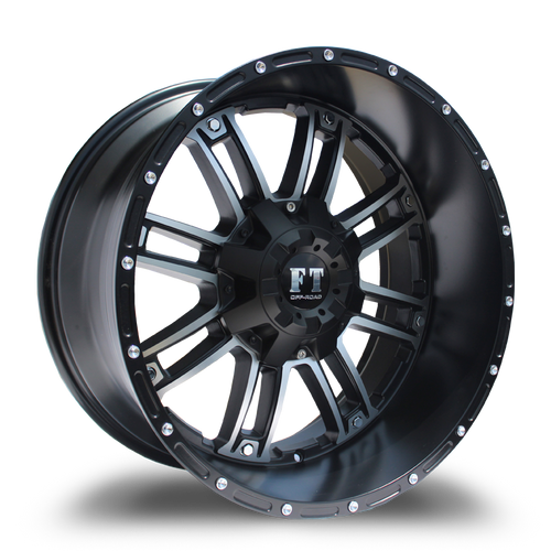 FULL THROTTLE FT8033 8x165 20x10-24 SATIN BLACK/ POLISHED
