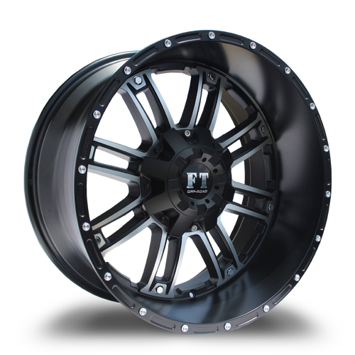 FULL THROTTLE FT8034 5x139.7/5x150 20x10-24 SATIN BLK / POLISH FACE