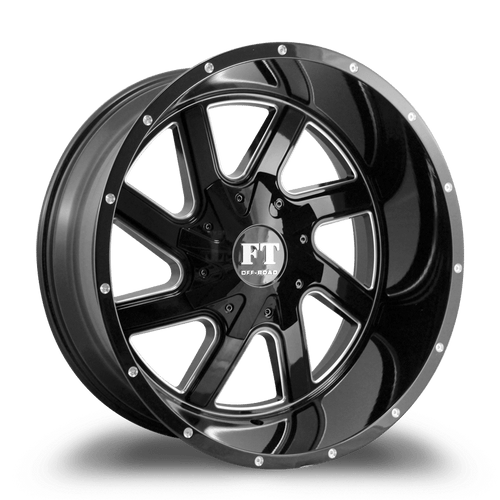 FULL THROTTLE FT1 8x165 22x12-44 BLACK / MILLED