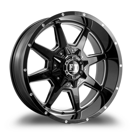 FULL THROTTLE FT2 8x180 20x10-24 BLACK / MILLED
