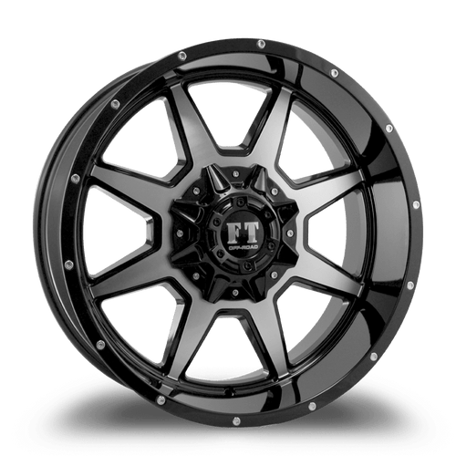 FULL THROTTLE FT2 6x139.7 22x12-44 BLACK / MACHINED