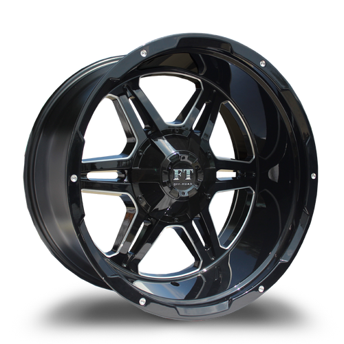 FULL THROTTLE FT3 8x180 22x12-44 BLACK / MILLED