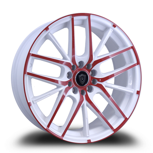 G - LINE ALLOYS G0029 4x100/4x114.3 17x7.5+35 RED FACE / WHITE