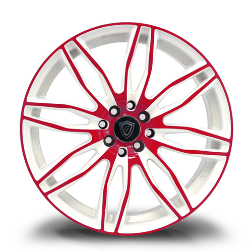 G - LINE ALLOYS G1017 4x100/4x114.3 17x7.5+35 RED FACE / WHITE