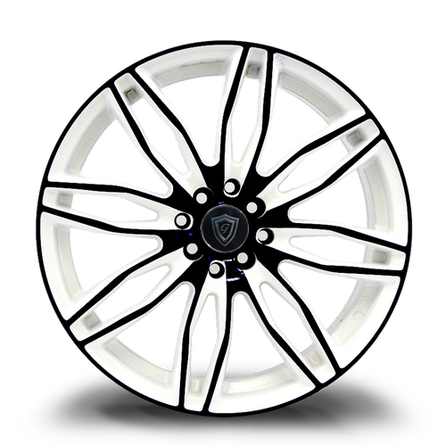 G - LINE ALLOYS G1017 4x100/4x114.3 17x7.5+35 BLACK FACE/ WHITE