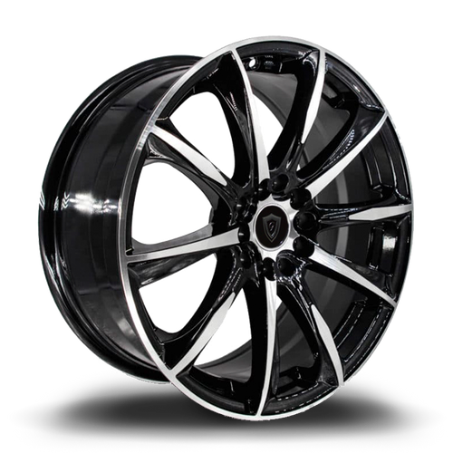 G - LINE ALLOYS G1026 5x112/5x114.3 17x7.5+35 BLACK / MACHINED