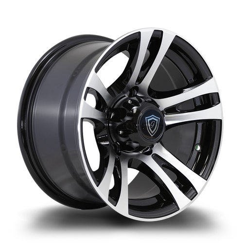 G - LINE ALLOYS G5010 5x114.3 15x8+5 BLACK / MACHINED