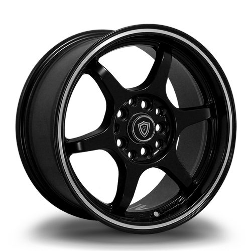 G - LINE ALLOYS G6049 4x100/4x114.3 15x7+35 BLACK / MACHINED LINE