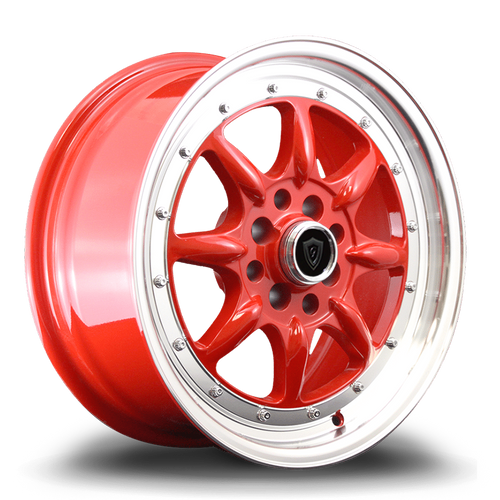 G - LINE ALLOYS G8006 4x100/4x114.3 15x8+20 RED / MACHINED