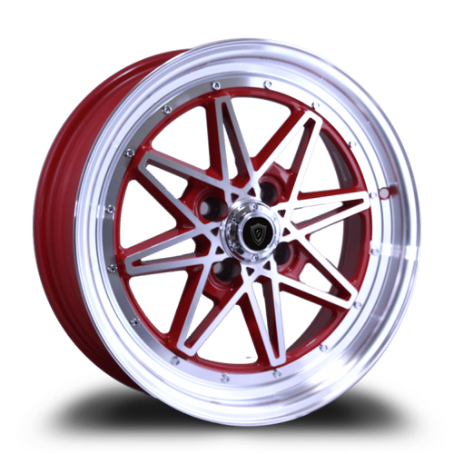 G - LINE ALLOYS G8008 4x114.3 16x7+30 RED / MACHINED