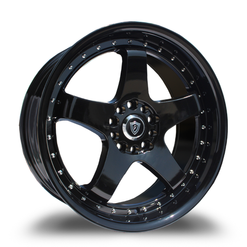G - LINE ALLOYS G8073 5x110/5x114.3 18x9.5+30 BLACK - GLOSSY BLACK