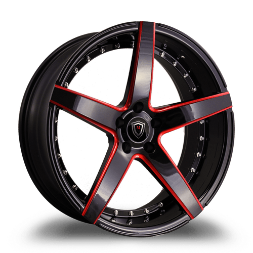 MARQUEE WHEELS M3226 5x114.3 20x9+33 BLACK / RED