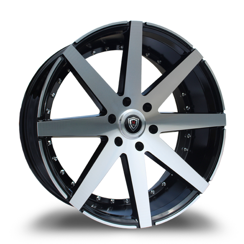 MARQUEE WHEELS M3226B 6x139.7 22x9.5+25 BLACK / MACHINED