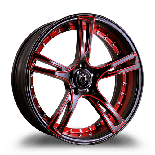 MARQUEE WHEELS M3247 5x112 20x9+35 BLACK / RED
