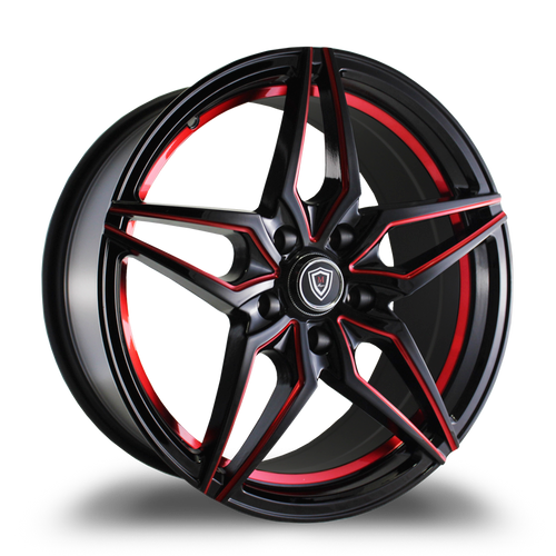 MARQUEE WHEELS M3259 5x115 18x9+20 BLACK / RED MILLING