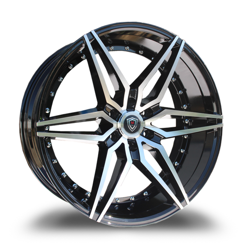 MARQUEE WHEELS M3259B 6x139.7 22x9.5+25 BLACK / MACHINED