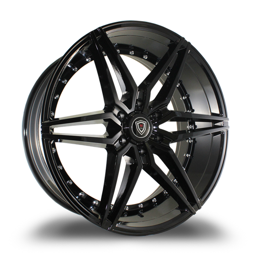 MARQUEE WHEELS M3259B 6x135 24x10+25 BLACK - GLOSSY BLACK
