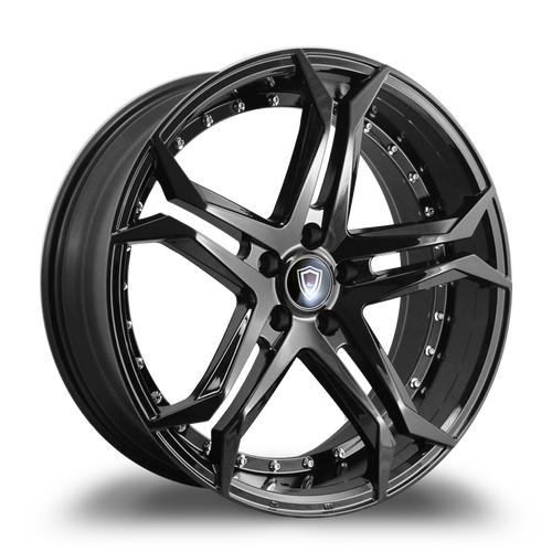 MARQUEE WHEELS M3284 5x115 20x9+15 BLACK - GLOSSY BLACK