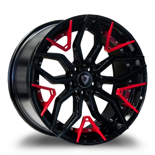 MARQUEE WHEELS M3371 5x112 20x10.5+38 BLACK / RED