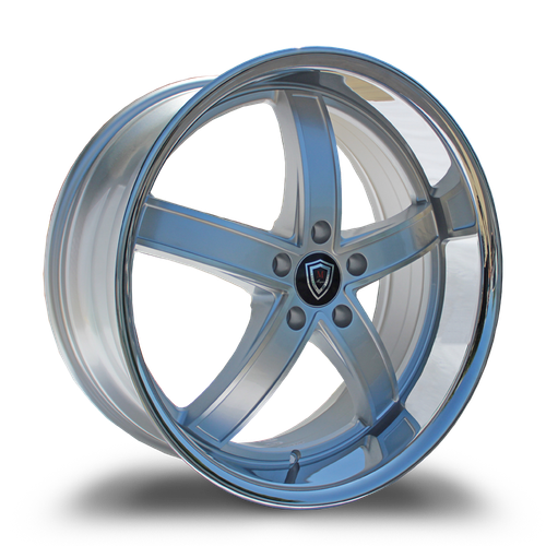 MARQUEE WHEELS M5330A 5x115 20x10.5+40 SILVER /MACHINED/STAINLESS LIP