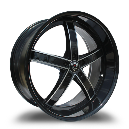 MARQUEE WHEELS M5330A 5x120 20x9+35 BLACK / MACHINED