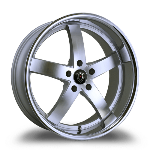 MARQUEE WHEELS M5330B 5x120 20x10.5+40 SILVER /MACHINED/STAINLESS LIP