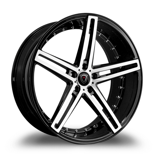 MARQUEE WHEELS M5334 5x114.3 22x9+35 BLACK / MACHINED