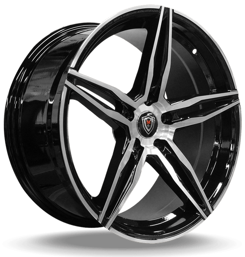 MARQUEE WHEELS M8888 5x114.3 18x8.5+35 BLACK / MACHINED