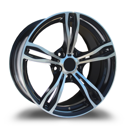 REPLICA WHEELS R5056 5x120 18x8+35 BLACK / MACHINED