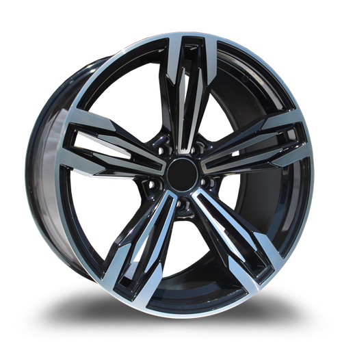 REPLICA WHEELS R5111 5x120 20x10+20 BLACK MACHINE
