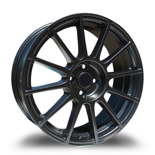REPLICA WHEELS R555 4x98 17x7+35 BLACK - SATIN BLACK