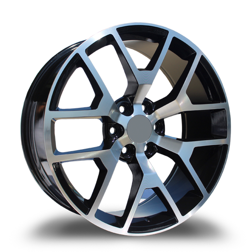 REPLICA WHEELS R6703 6x139.7 20x9+25 BLACK / MACHINED