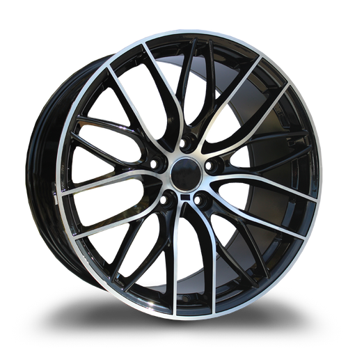 REPLICA WHEELS R6706 5x120 19x9.5+40 BLACK / MACHINED