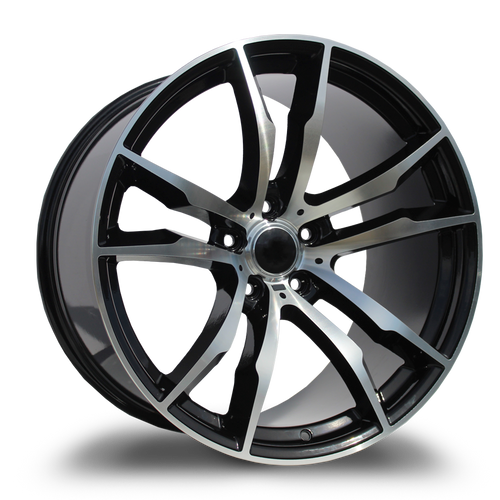 REPLICA WHEELS R6707 5x120 20x10+45 BLACK / MACHINED