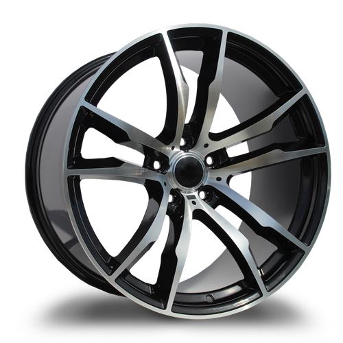 REPLICA WHEELS R6707 5x120 20x11+40 BLACK / MACHINED