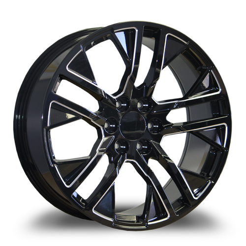 REPLICA WHEELS R6708 6x139.7 22x9+24 BLACK / MILLED