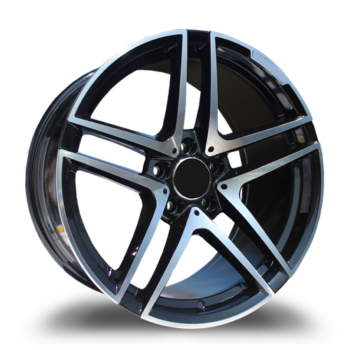 REPLICA WHEELS R8897 5x112 18x8.5+35 BLACK / MACHINED