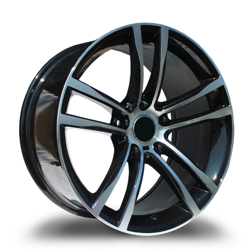 REPLICA WHEELS R8916 5x120 18x9+35 BLACK / MACHINED