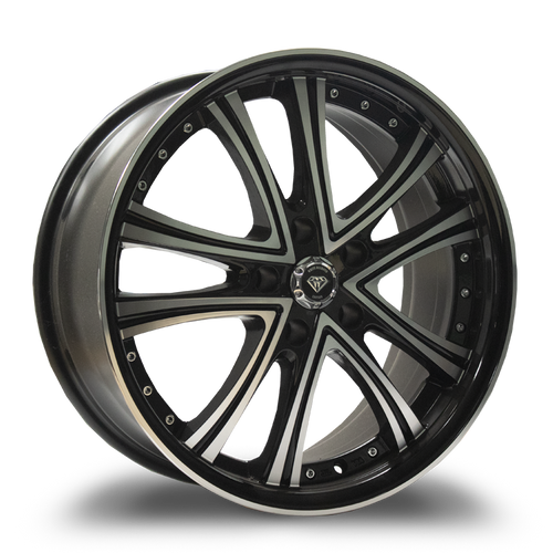 WHITE DIAMOND W179 5x114.3 18x8+35 BLACK / MACHINED