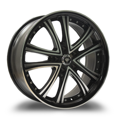 WHITE DIAMOND W179 5x120 20x8.5+35 BLACK / MACHINED