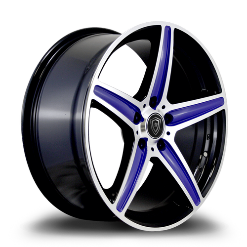 WHITE DIAMOND W253 4x100 18x8+40 BLUE/ MACHINED