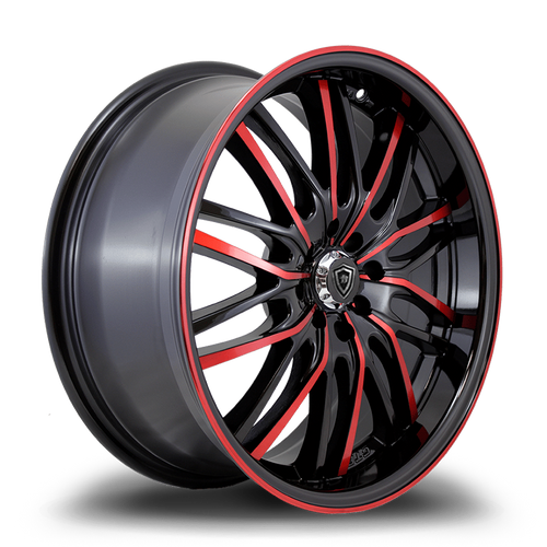 WHITE DIAMOND W3108 5x100/5x114.3 17x7.5+35 RED FACE / BLACK