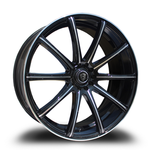 WHITE DIAMOND W3195 5x115 22x9+20 BLACK / MACHINED