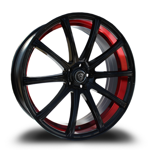 WHITE DIAMOND W3195 5x120 20x8.5+35 RED / BLACK