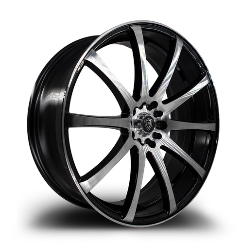 WHITE DIAMOND W3196 5x114.3/5x120 22x8+35 BLACK / MACHINED