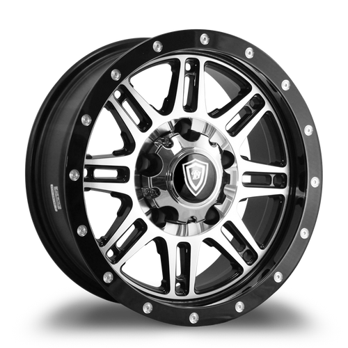 WHITE DIAMOND W3310 5x127 17x8-10 BLACK / MACHINED