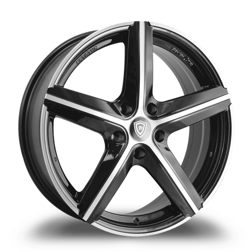WHITE DIAMOND W4505 5x100 18x7.5+35 BLACK / MACHINED