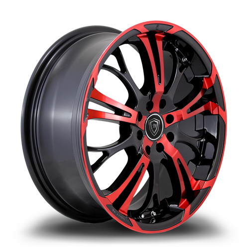 WHITE DIAMOND W667 5x105/5x114.3 17x7+35 BLACK RED FACE