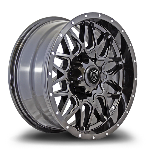 WHITE DIAMOND W2734 5x139.7 17x8-10 BLACK - GLOSSY BLACK