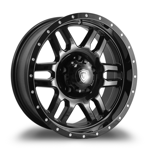WHITE DIAMOND W3244 5x127 15x8-10 BLACK - GLOSSY BLACK
